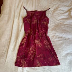 Vintage Y2K Paisley Pink All That Jazz Women’s Mini Dress, Size M